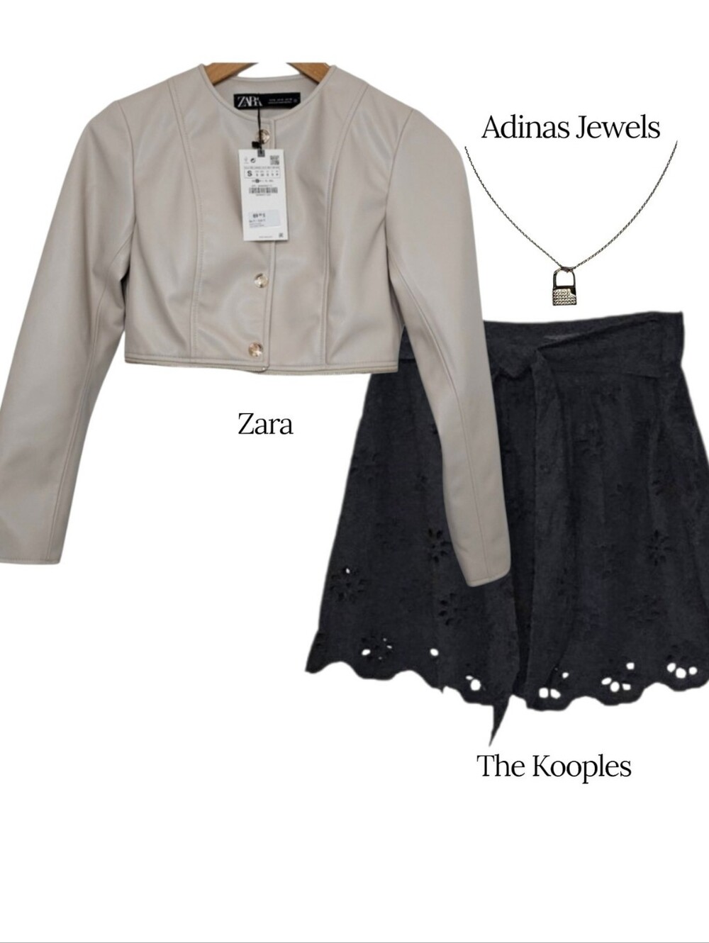The Kooples Flowy Black Eyelet Cotton Lined Mini Skirt w Tie Front Belt size 1 - Picture 5 of 13